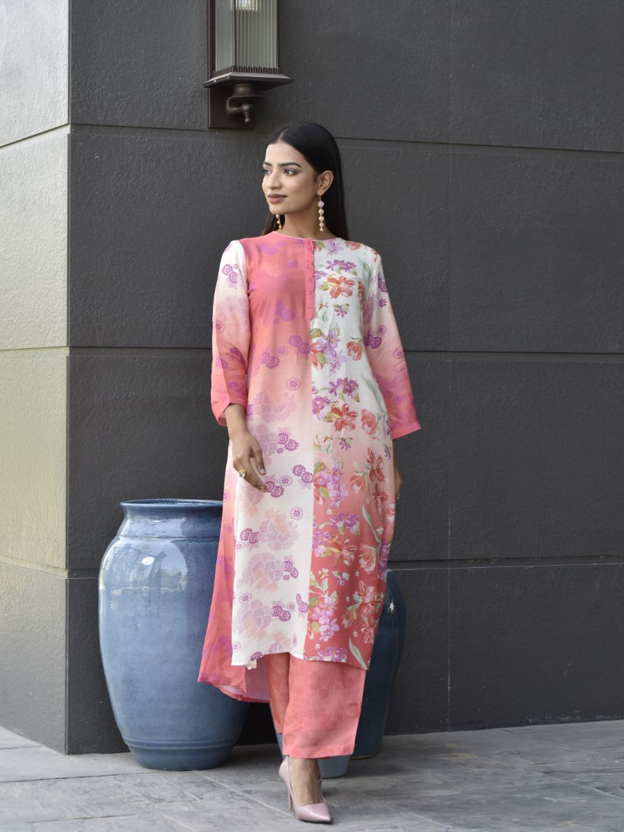 Pink Vasansi Silk Printed Co-ord Set