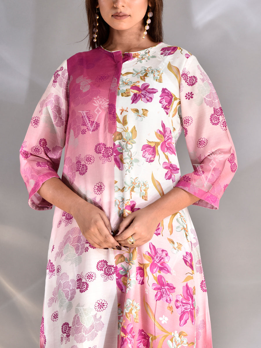 Pink Vasansi Silk Printed Co-ord Set