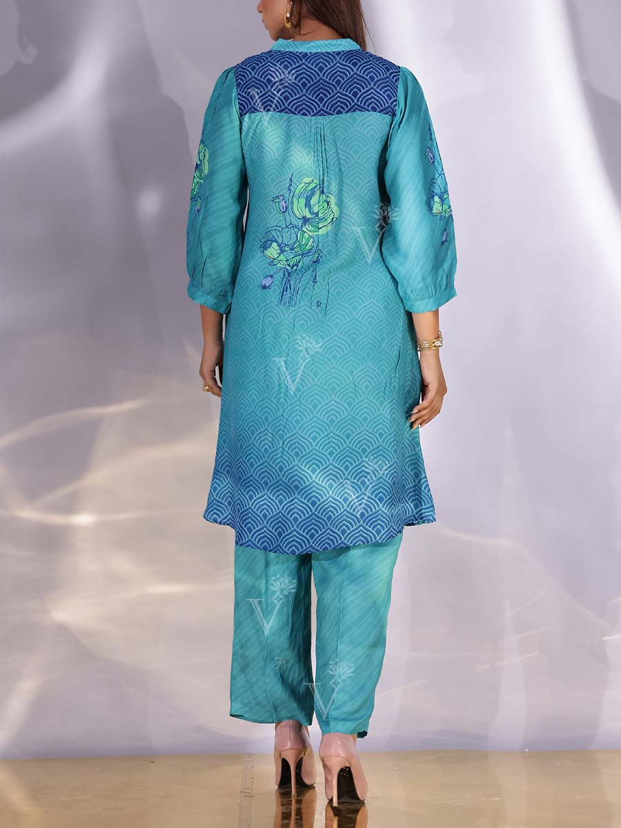 Blue Vasansi Silk Kurta Set