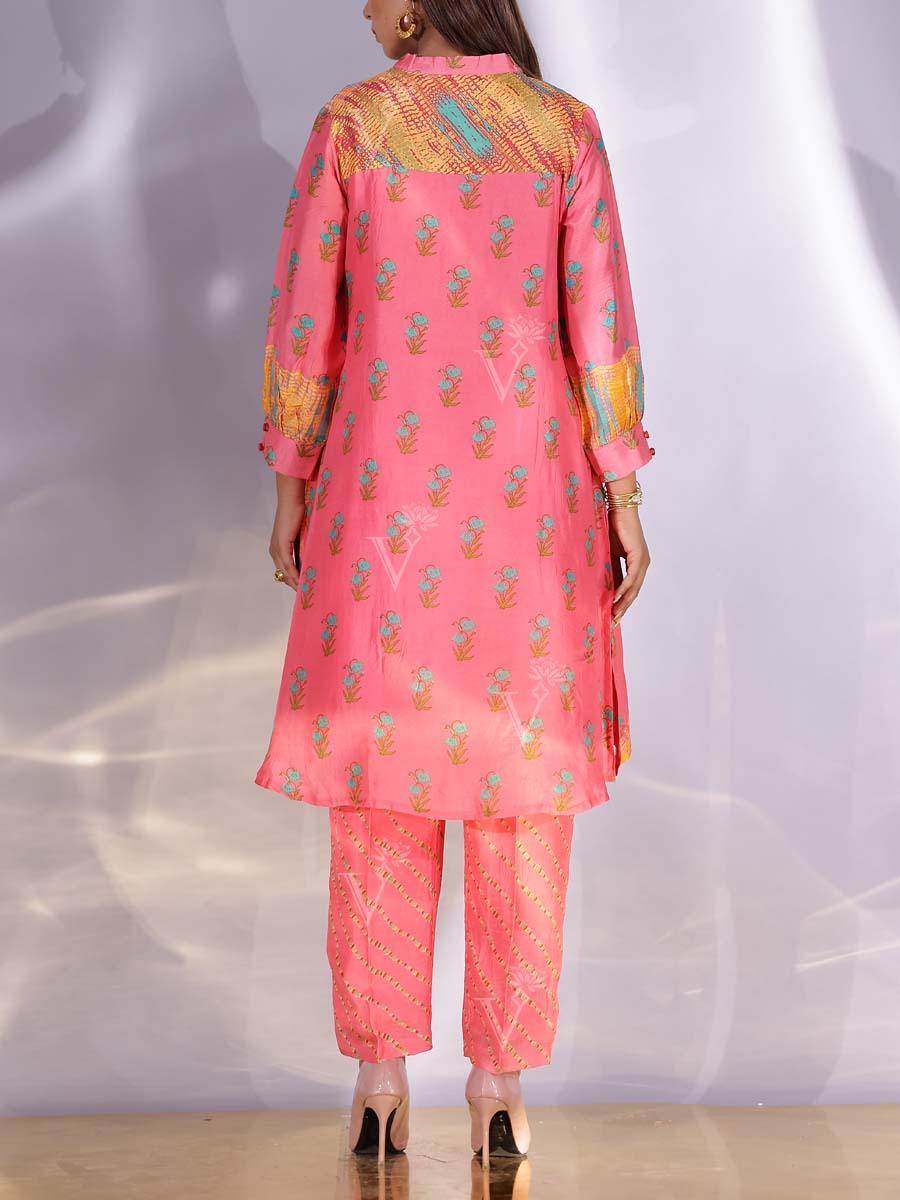 Pink Vasansi Silk Kurta Set