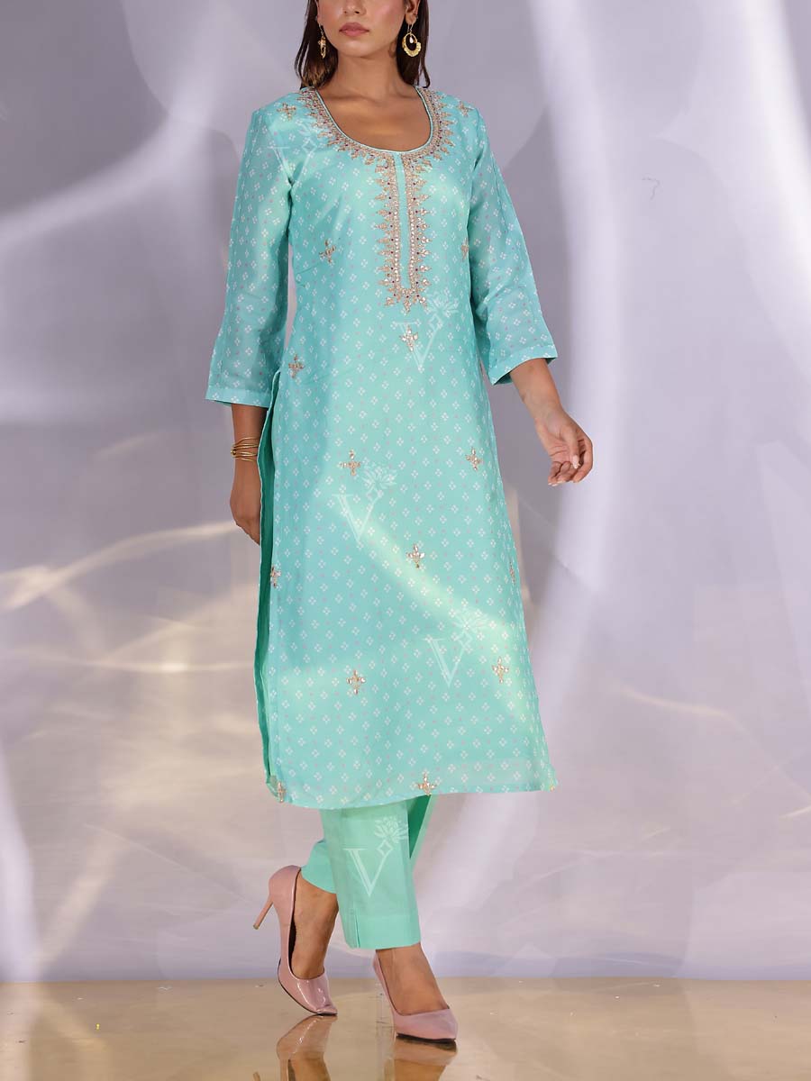 Blue Vasansi Silk Kurta