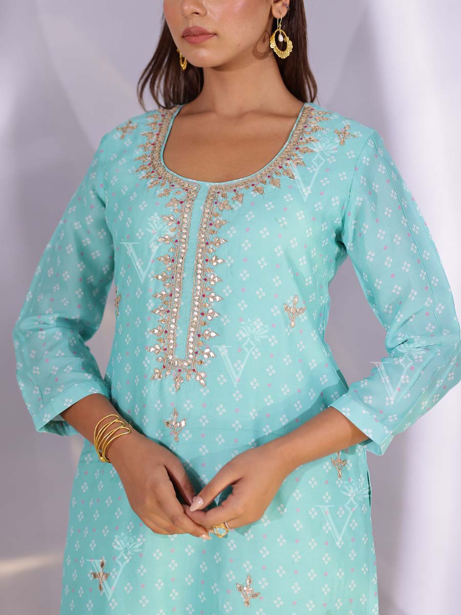 Blue Vasansi Silk Kurta