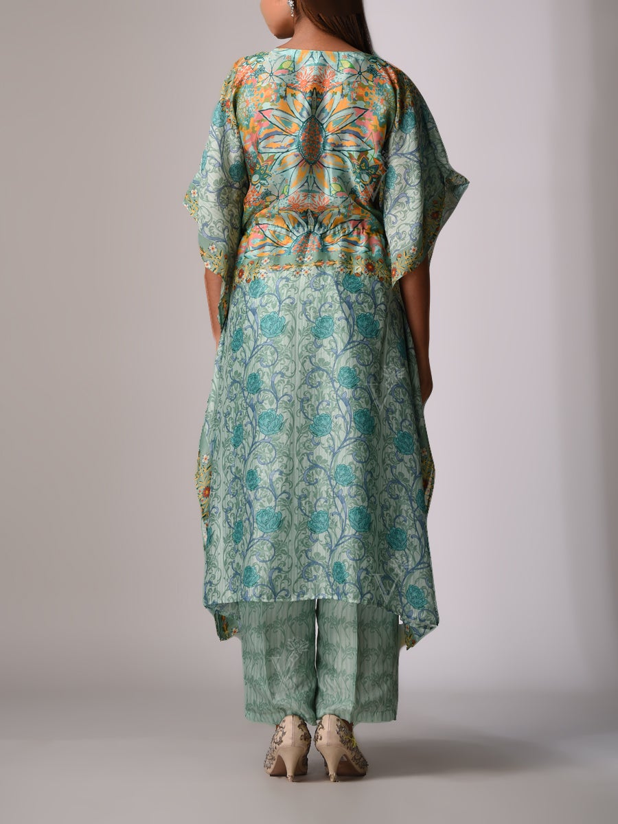 Blue Bemberg - Silk Kaftan Set